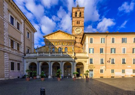 The Basilica Of Santa Maria In Trastevere In Rome Italy Stock Photo