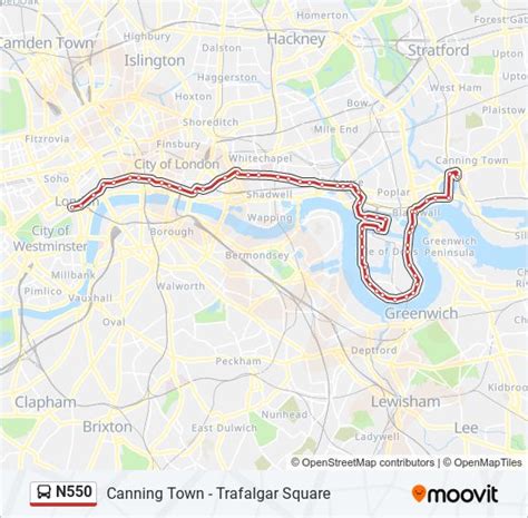 N550 Route Schedules Stops Maps Canning Town Updated