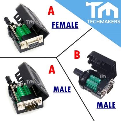 Db Male Female Solderless Pin Serial Port Connector Kit Connect