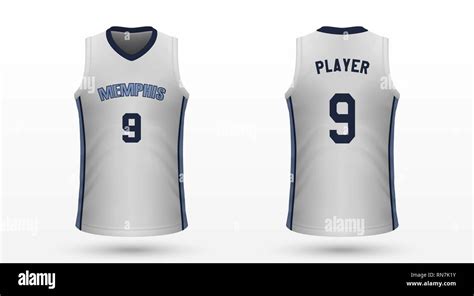 Realistic Sport Shirt Memphis Grizzlies Jersey Template For Basketball