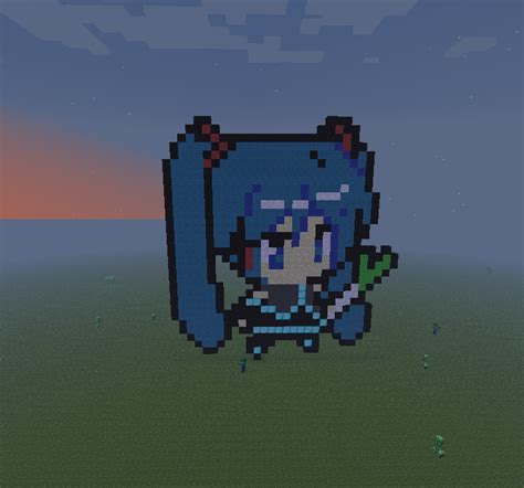 Miku!!! - Minecraft Pixel Art! Fan Art (32184986) - Fanpop