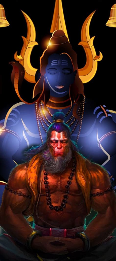 Shiva and hanuman together in 2024 | Hanuman hd wallpaper, Hanuman ji ...