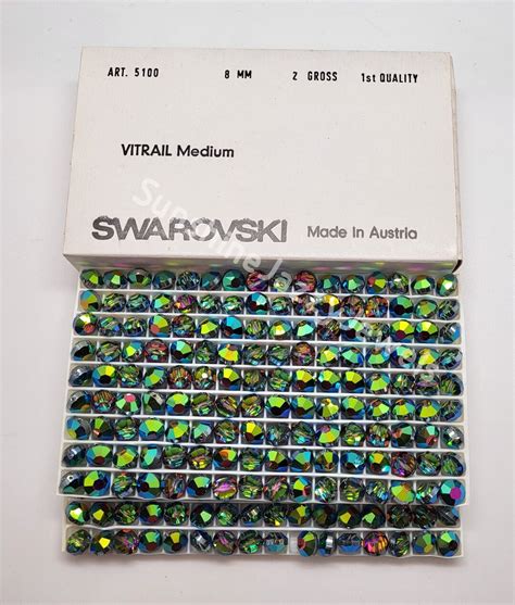 Factory Pack Swarovski Crystal Vitrail Medium Mm Lentil Beads