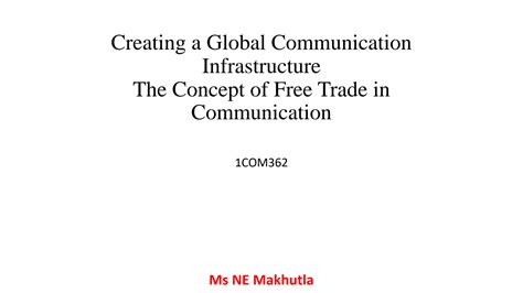 Solution Creating A Global Communication Infrastructure Global