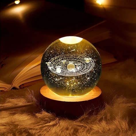 Buy Glowing Planetary Crystal Ball Galaxy Astronauts Night Light By