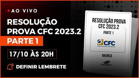 Resolu O Prova Do Cfc Parte Youtube