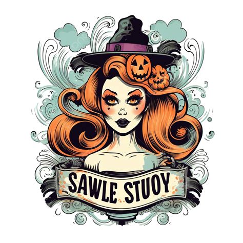 Groovy Style Sweet And Spooky Retro Halloween T Shirt Illustration Vintage T Shirt Design