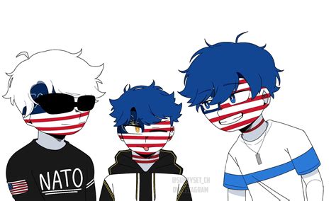 Countryhumans Usaame Malaysia And Liberia