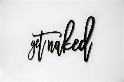 Get Naked Metal Wall Art Housewarming Gift Home Decor Etsy