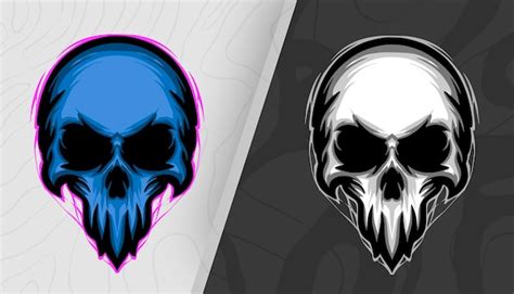 Premium Vector Illustration Skull Head Mascot Art