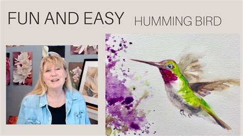 How To Paint A Hummingbird Watercolor For Beginners Youtube