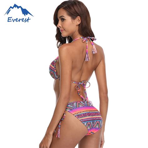 Women Two Piece Swimsuits Plus Size Photo Halter Lace Padded Swimwear Bikini Bathing Suits Buy