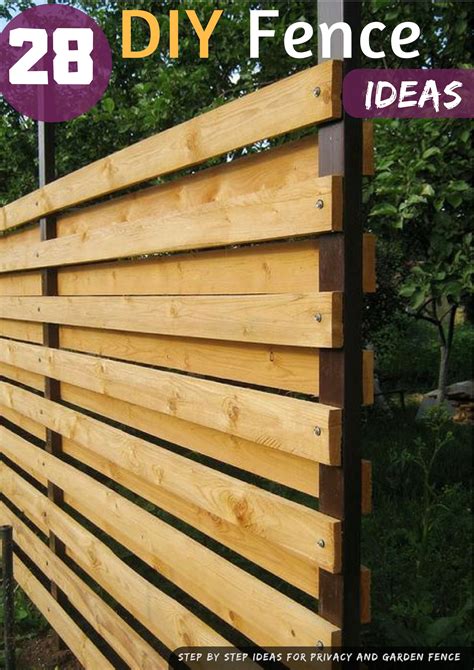 Diy Fence Ideas Garden And Privacy Fence Ideas On A Budget