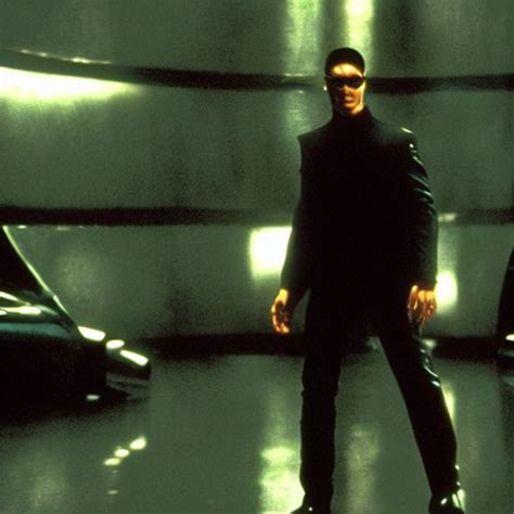 Prompthunt Tom Cruise As Neo In The Matrix Movie Still