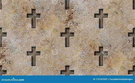 Seamless Christian Cross Pattern 3d Rendering Illustration Stock