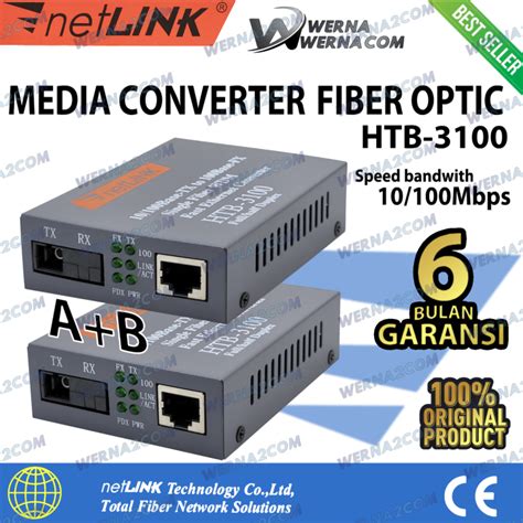 Netlink Htb Ab Htb A B Single Mode Media Converter Fiber Optic