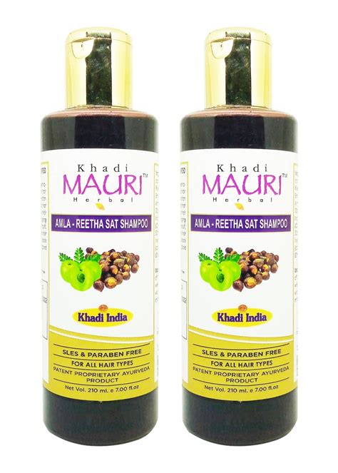 Buy Khadi Mauri Amla Reetha Shampoo Pack Of 2 420 Ml Online At