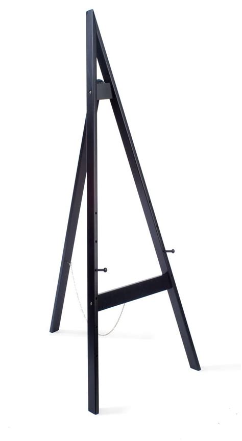 Wood Display Easel For Floor Height Adjustable Pegs Black Wood