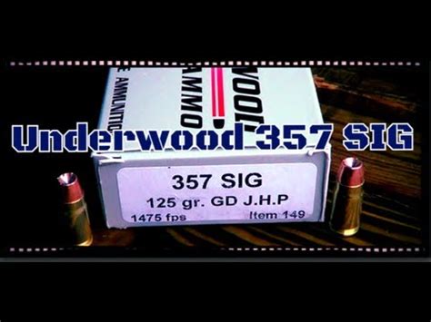 Underwood Ammo 357 SIG 125gr Gold Dot JHP Ballistics Gel Test HD