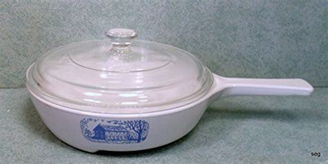 Corning Ware Amana Radarange White With Blue House Scene Browning