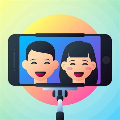 Pareja feliz es tomar selfie ilustración eps ai svg UIDownload