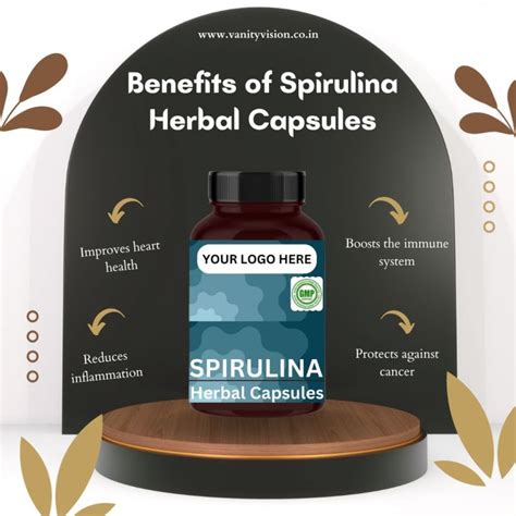 Vanity Vision Spirulina Herbal Capsules Packaging Type Plastic