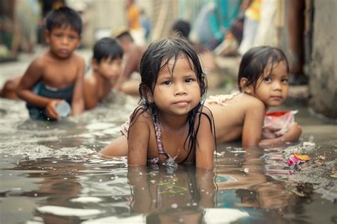 Niños latinoamericanos que viven en extrema pobreza Foto Premium