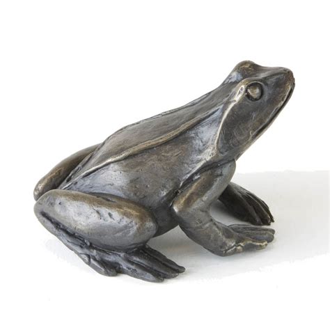 Bronze Frog Sculpture: Sitting Frog by Jonathan Sanders (Life Size)