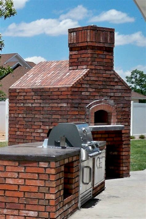 Outdoor Gable Roof Wood Fired Pizza Ovens Traditional Patio San