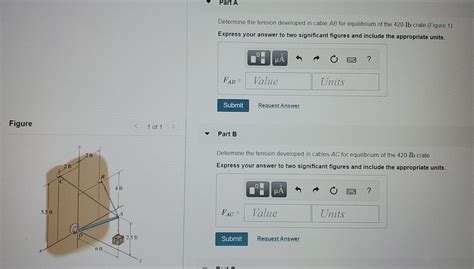 Solved Part A Determine The Tension Developed In Cable Ab Chegg