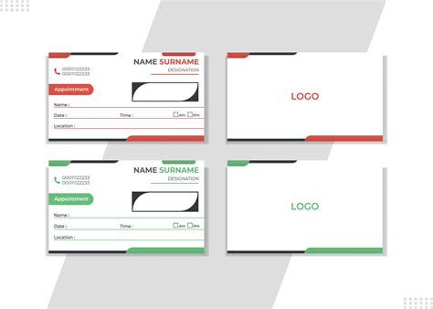 Appointment Card Design. 27829603 Vector Art at Vecteezy