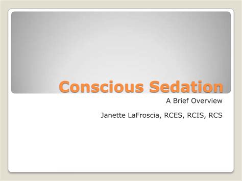 Conscious Sedation Ppt