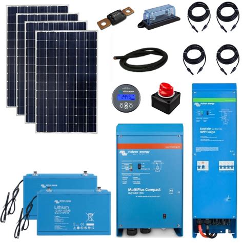 Victron Easysolar Off Grid Kit With 700w Solar Panels And Lithium Battery Storage Kit10 All