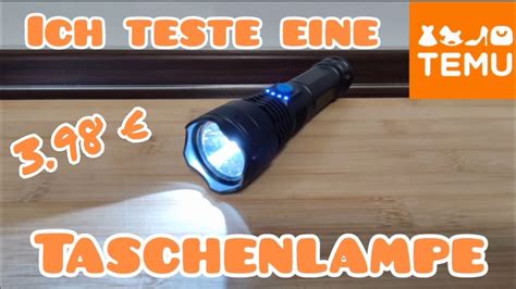 Ich Teste Ein Temu Led Taschenlampe Produkttest Temu Survival Youtube