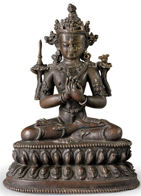 Global Nepali Museum A Bronze Figure Of Manjushri Global Nepali Museum