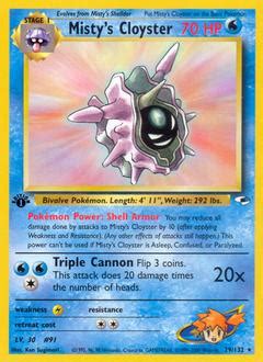 Cloyster Fossil Pokemon Card