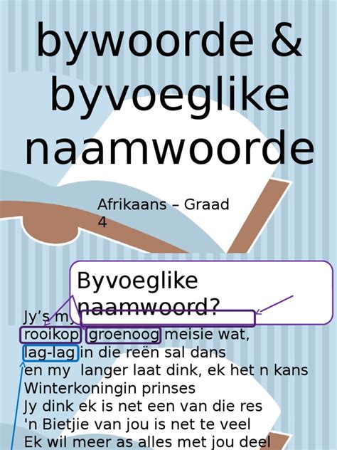 Bywoorde En Byvoeglike Naamwoorde