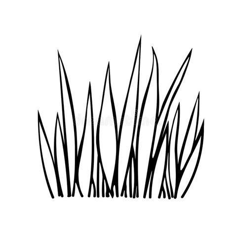 Grass Clipart Black And White Outline