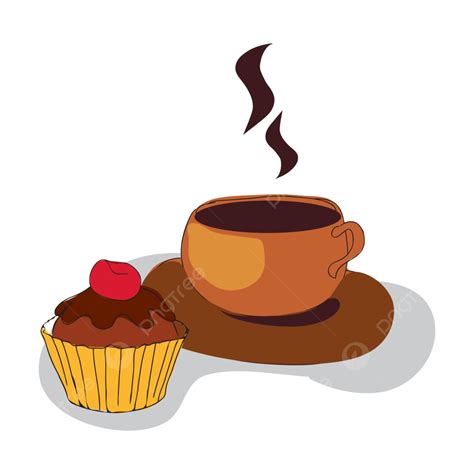 Coffee And Cake Cup Coffee Pastries Vector Cup Coffee Pastries Png