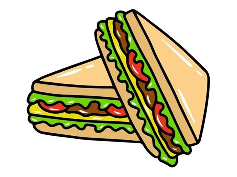 Sandwich Fast Food Clipart Illustration In 2024 Food Clipart