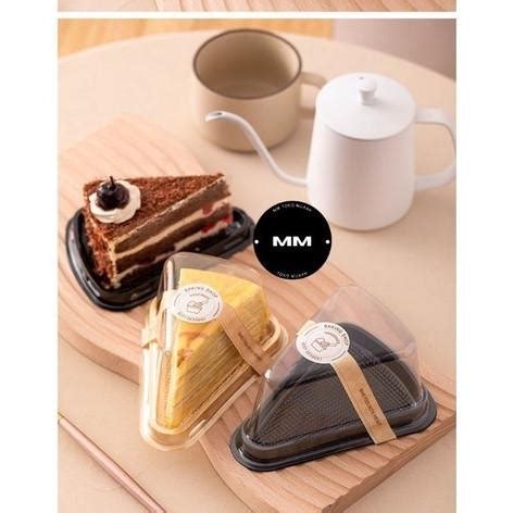 Jual Bt Pcs Tray Mika Segitiga Mini Dus Box Mika Tart Slice Mini