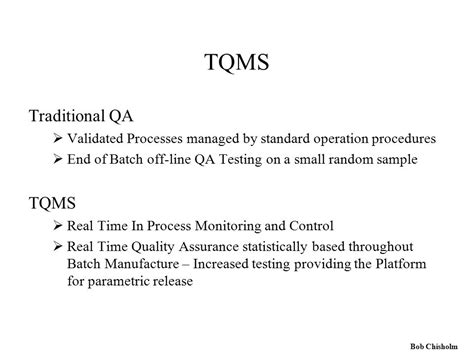 Bob Chisholm Tqms Statistically Based In Process Control With Real Time