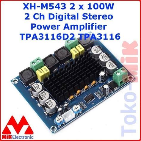 Xh M X W Digital Stereo Power Amplifier Tpa D Tpa