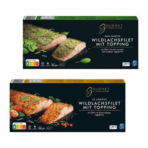 Gourmet Finest Cuisine Wildlachsfilet Mit Topping Tk Aldi Nord