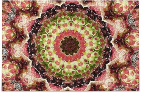 Freeamg Succulents Kaleidoscope Floral Jigsaw Puzzles Pieces