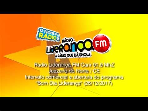 Intervalo e abertura do Bom Dia Liderança na Liderança FM Cariri 26 12