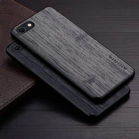 Case For Iphone Se 3 2 Se3 Se2 2022 2020 Funda Bamboo Wood Pattern Leather Phone Cover Luxury