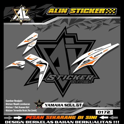 Jual Sticker Striping Motor Soul Gt Variasi Racing Semi Full