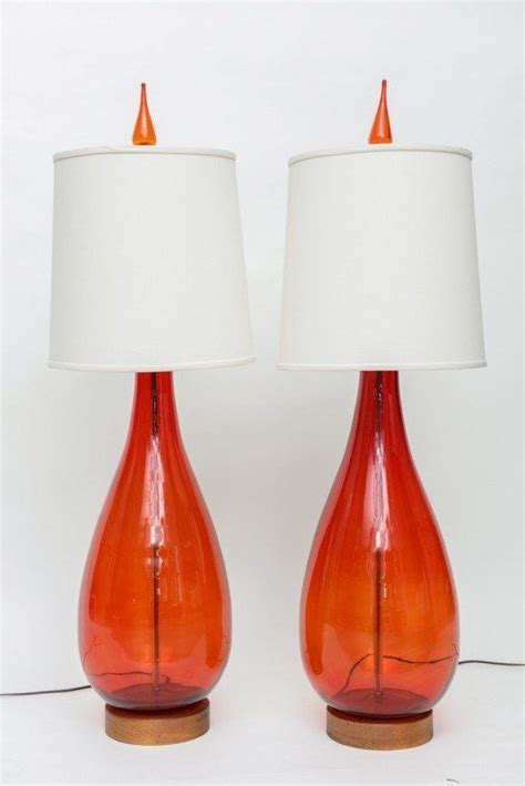 Bittersweet Orange Art Glass Vases Tall Mod 60s Vintage Glass Floor Vase Set Artofit