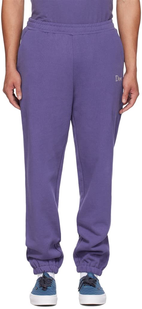 Dime Purple Embroidered Sweatpants Dime